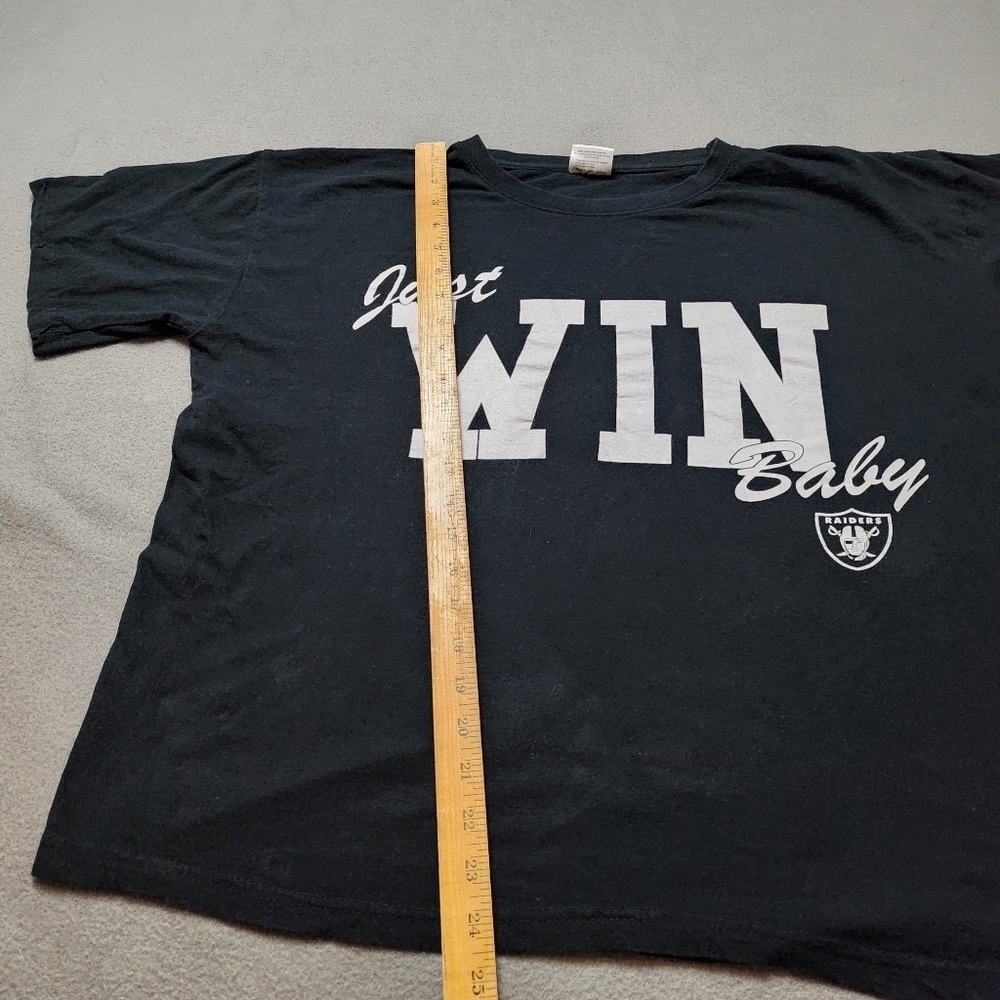 Vtg Raiders "Just Win Baby" NFL Graphic T-Shirt XL - Picture 8 of 8